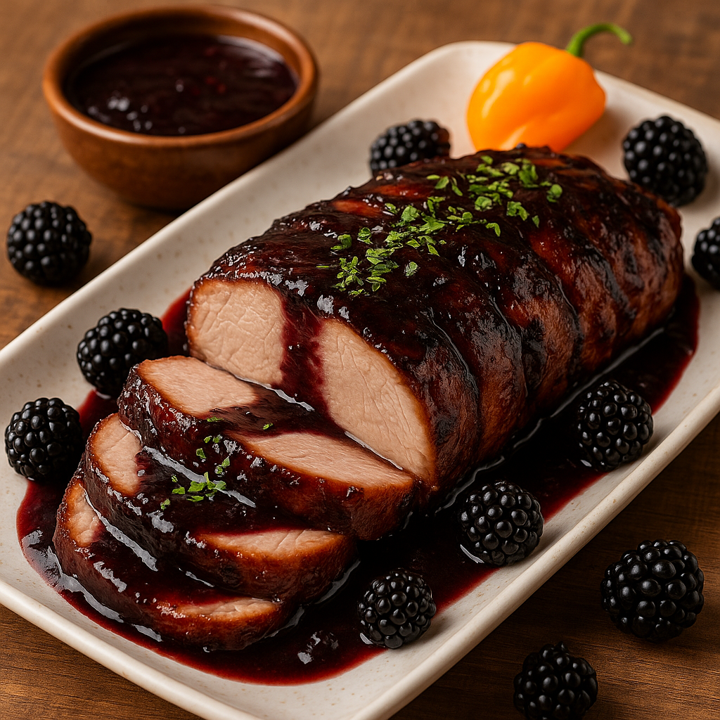 Blackberry Habanero Pork Loin – SmokinTex