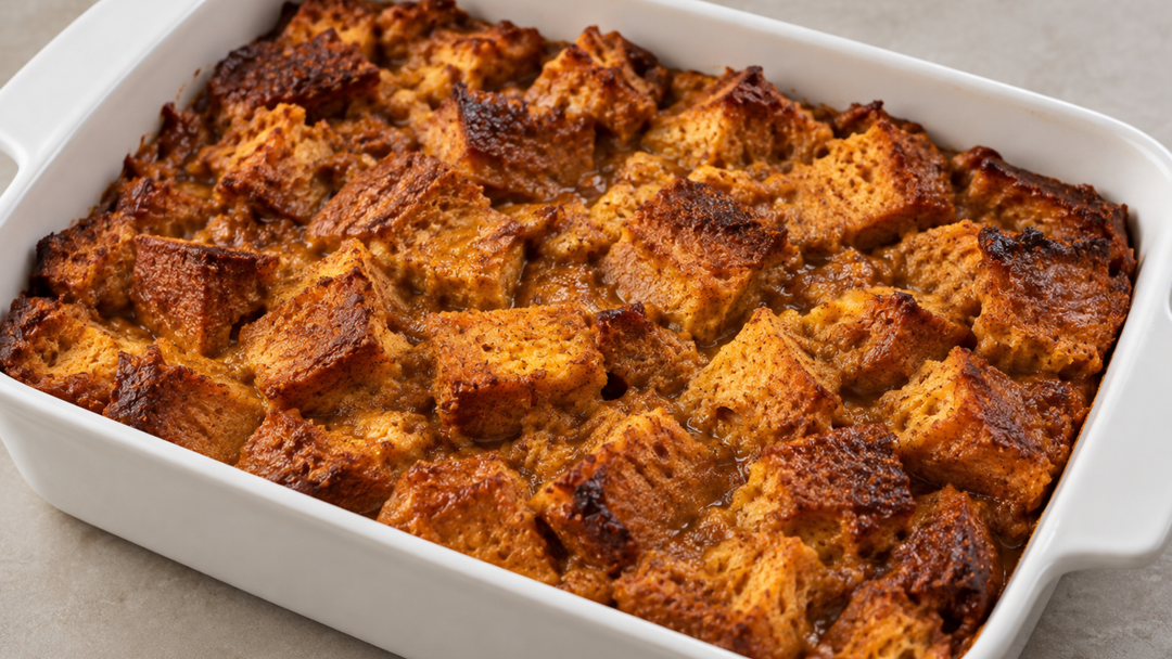 Smoked Pumpkin Bread Pudding