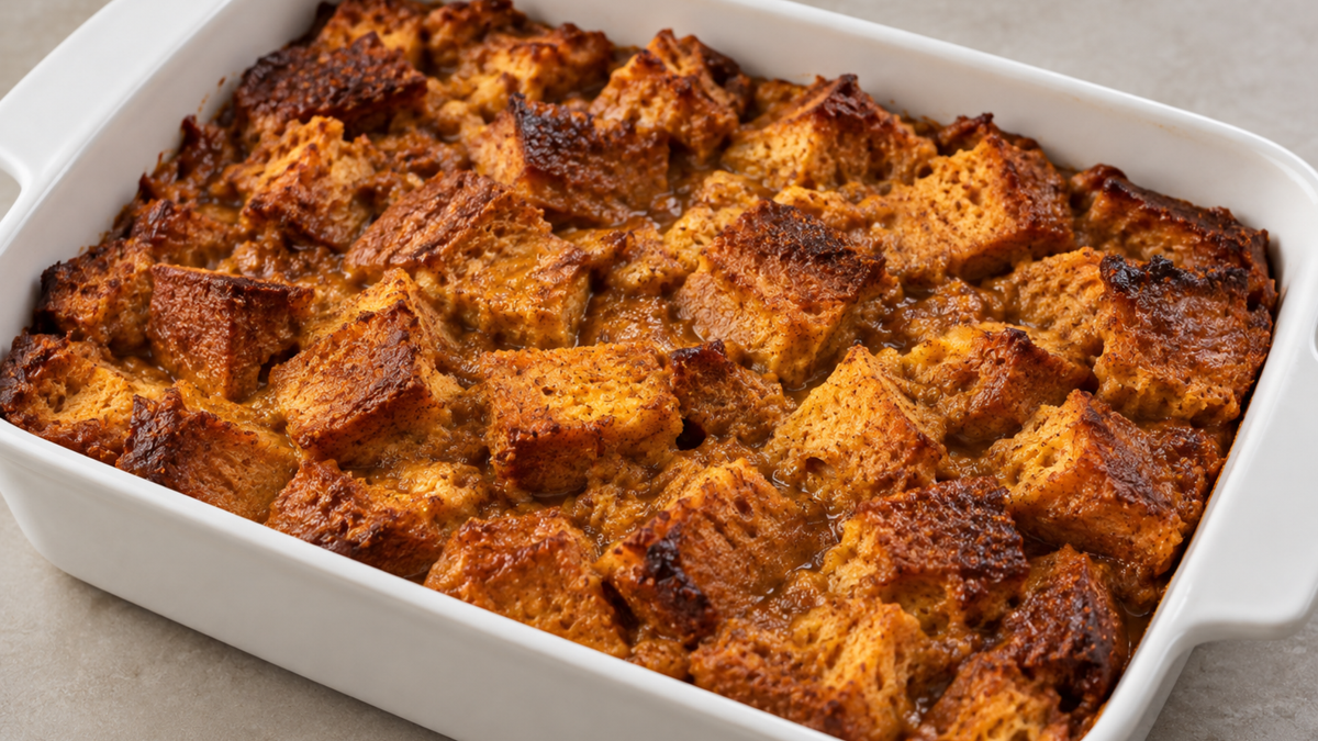 Smoked Pumpkin Bread Pudding
