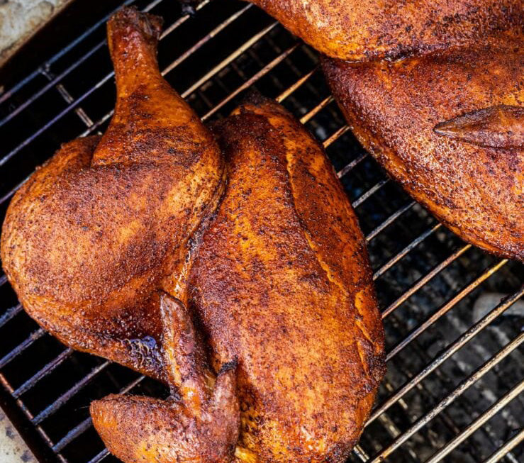 Smoked Chicken Halves – SmokinTex