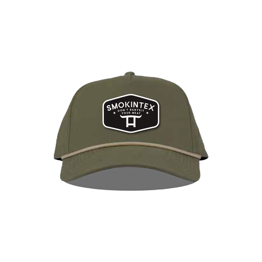 SmokinTex White & Black Leather Hat